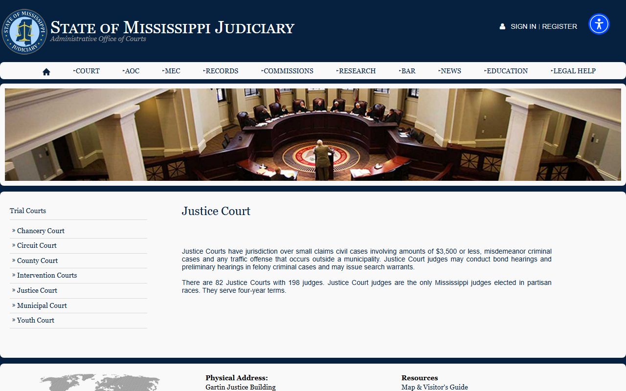 Jones County traffic court records Justice Court overview