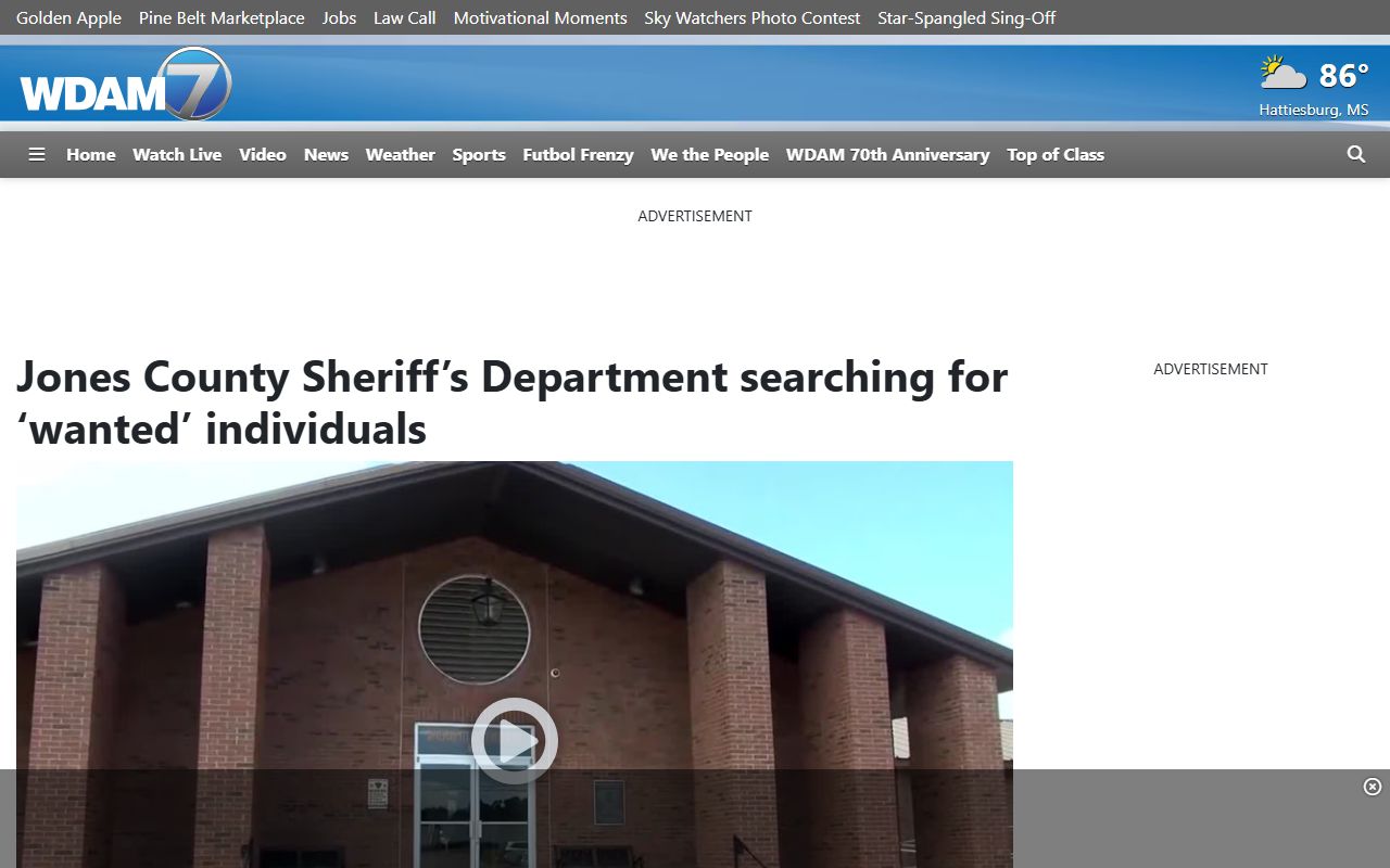 Jones County sheriff warrant search news coverage of wanted individuals